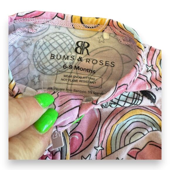 Bums and Roses Could've Pooled Me Bamboo Convertible Romper 6-9 Months - Picture 3 of 3